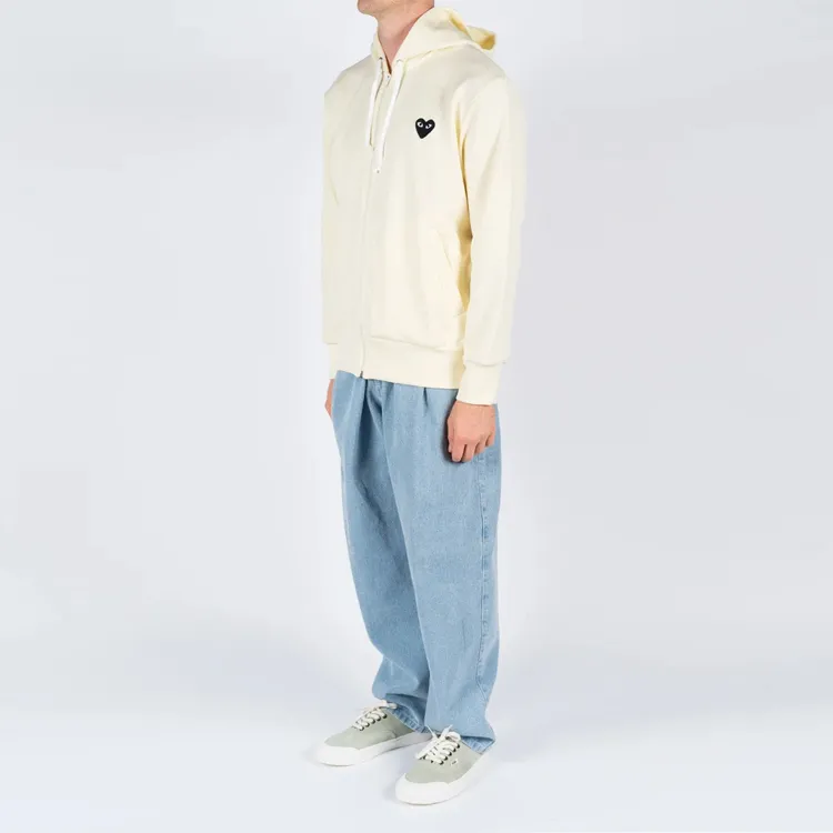 Comme Des Garcons Play Big Black Heart Zip Up Hoodie-3