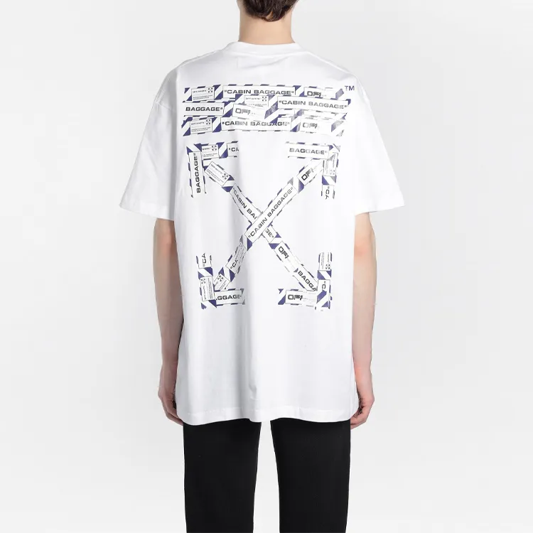OFF WHITE Oversized Fit Airport Tape T Shirt-5