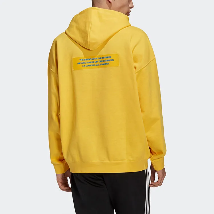 Adidas Originals BIG TREFOIL HOODIE Sweatshirt Men's Sunlight Yellow-1