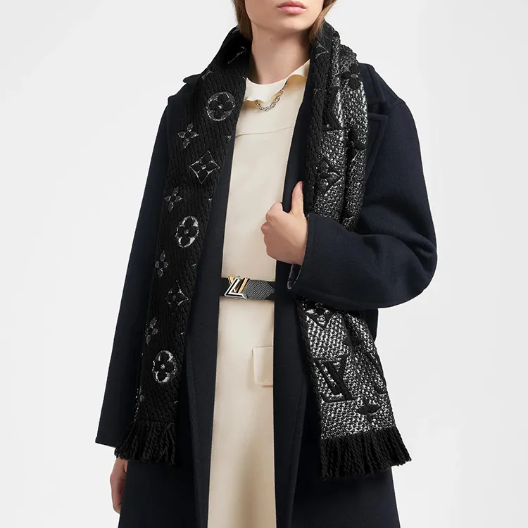 LOUIS VUITTON 2020 Lv Logomania Wool Scarf-2