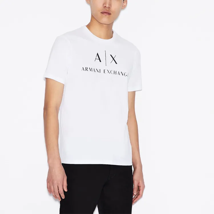 ARMANI EXCHANGE Logo Printed Crewneck T Shirt-4