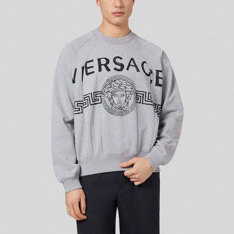 VERSACE Sweatshirts Men Gray-2