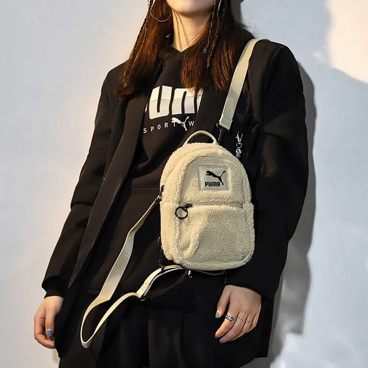 PUMA Sherpa With Fabric Backpack Regular Women's Khaki-3