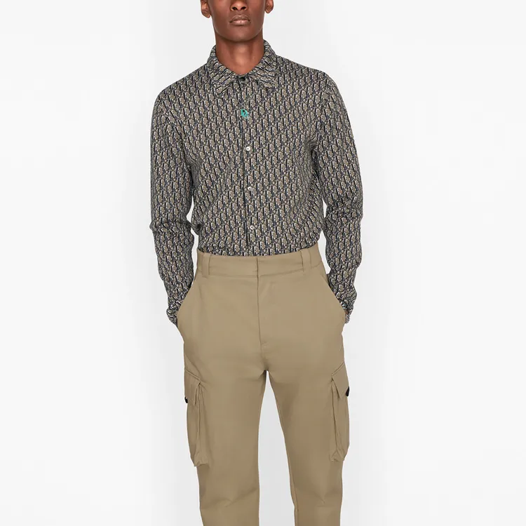 DIOR All Over Oblique Button Down Shirt-6