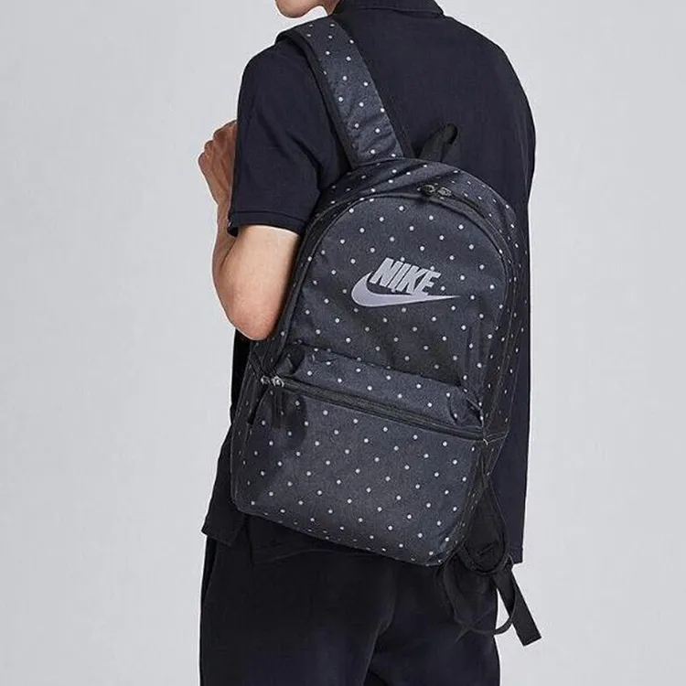 Nike Heritage Polyester Backpack Regular Unisex Black Gray-6