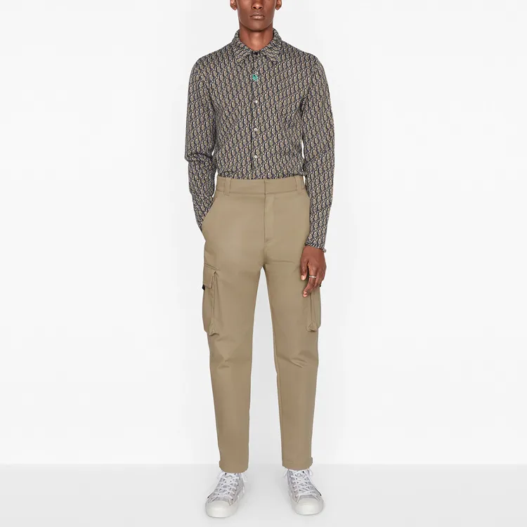 DIOR All Over Oblique Button Down Shirt-4