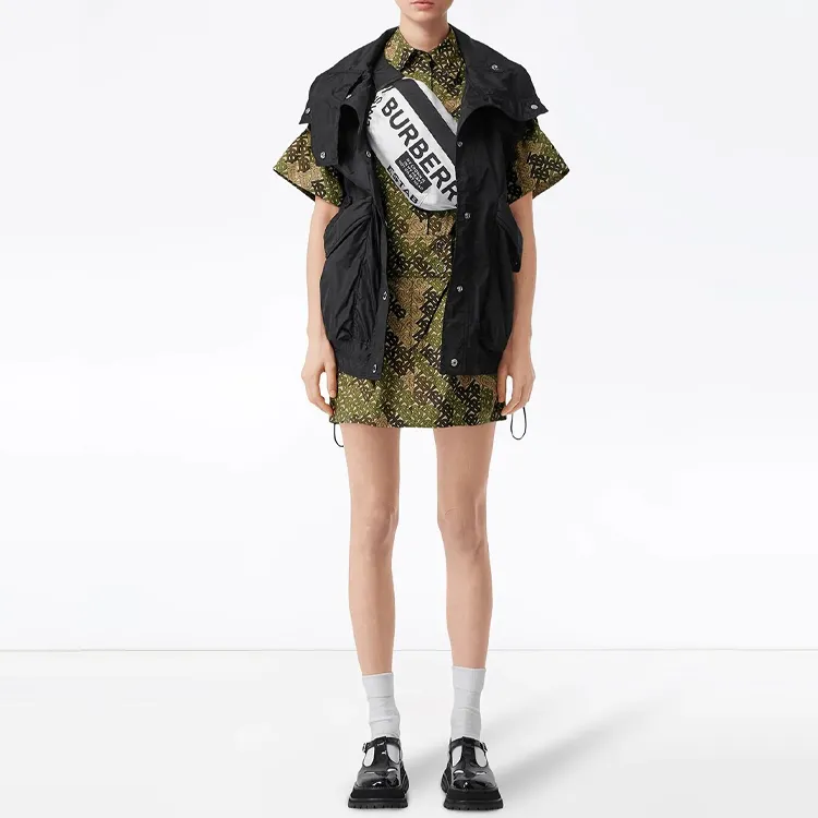 Burberry Short-Sleeved Dresses Women's Army Green-1