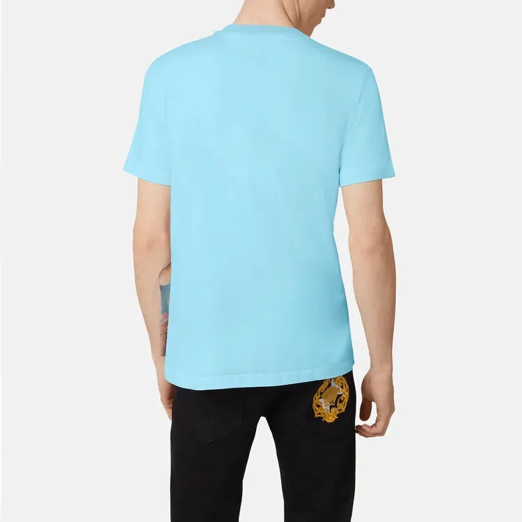 VERSACE T Shirts Men Sky Blue-4