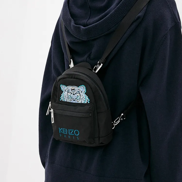 KENZO Nylon Backpack Trumpets Men's Black-4