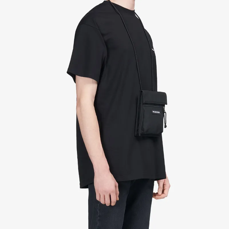 Balenciaga Explorer Nylon Shoulder Bag Crossbody Bag Regular Men's Black-5