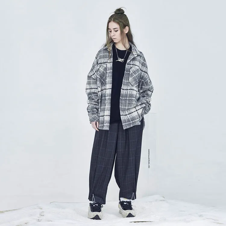 HARSH AND CRUEL Loose Fit Jacket Unisex Gray-3
