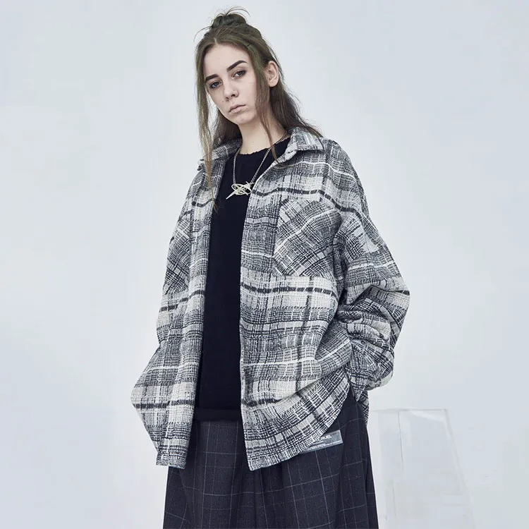 HARSH AND CRUEL Loose Fit Jacket Unisex Gray-2