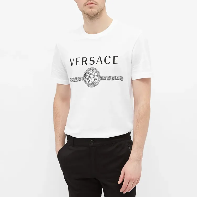 VERSACE Medusa Logo Print T Shirt-1