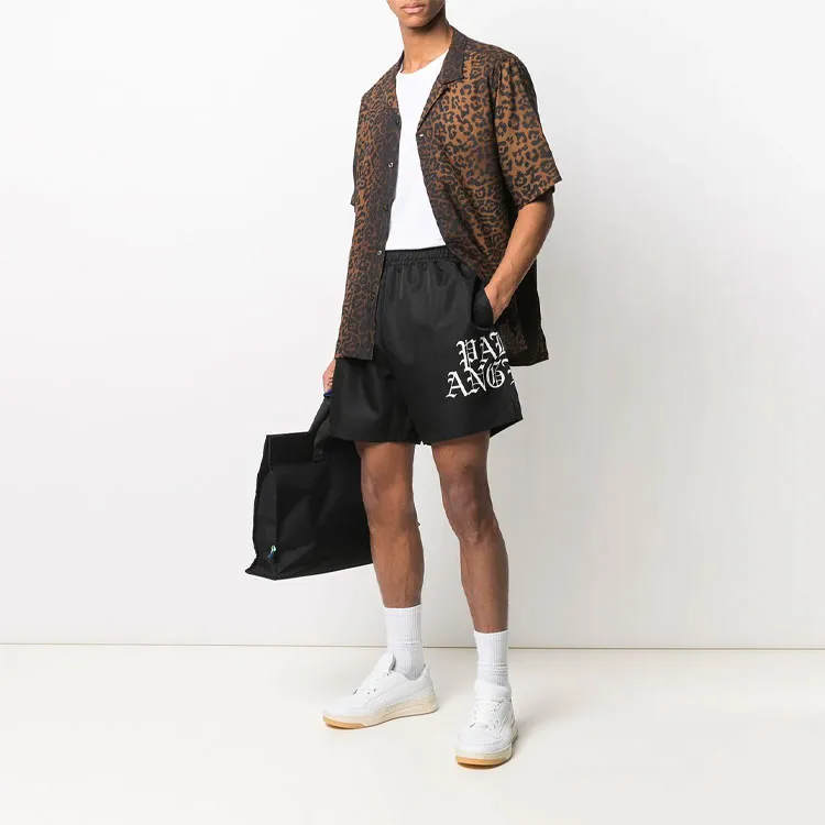 PALM ANGELS Hue Dothic Logo Shorts-1
