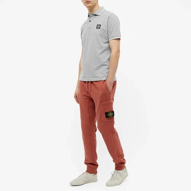STONE ISLAND Compass Patch Short Sleeved Polo Shirt-3