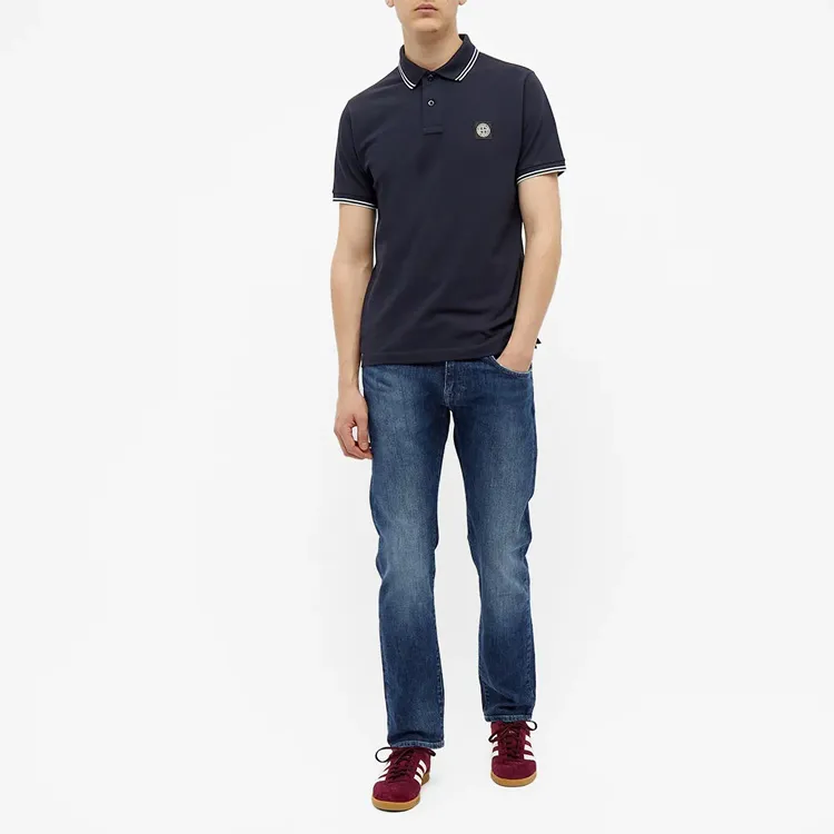 STONE ISLAND SS21 Polo Shirt Men's Marine Blue-3