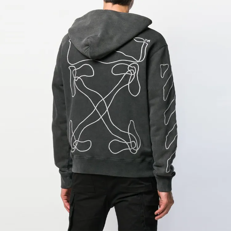 OFF WHITE Abstract Arrows Embroidered Hoodie-4