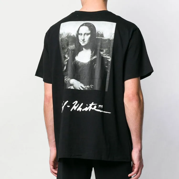OFF WHITE Slim Fit Monalisa Graphic Print T Shirt-2