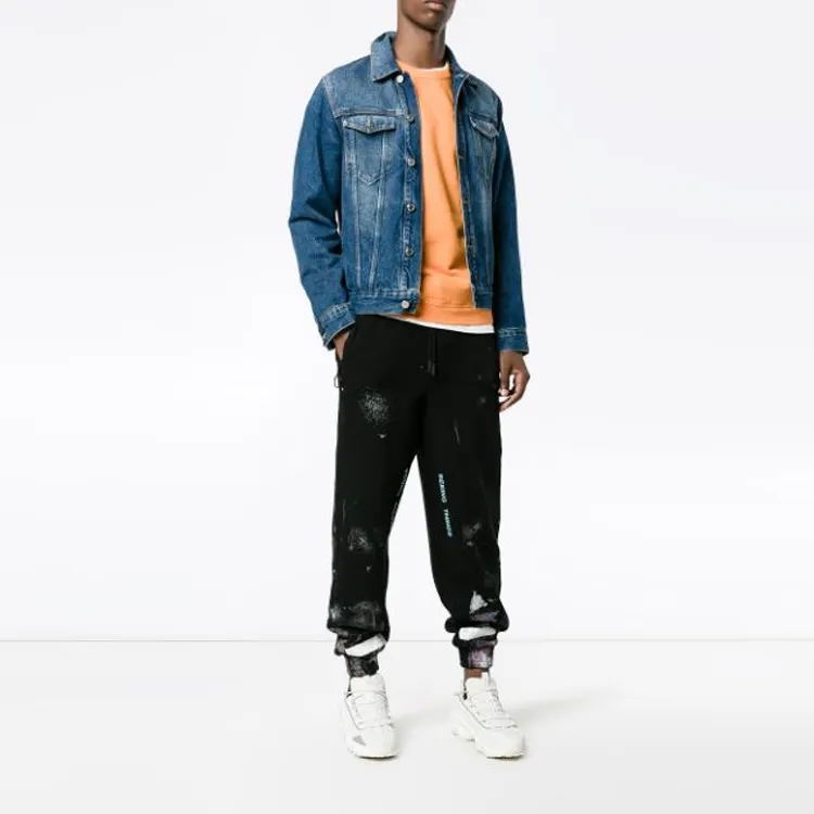 OFF WHITE Knitted Sweatpants Men's Black-4