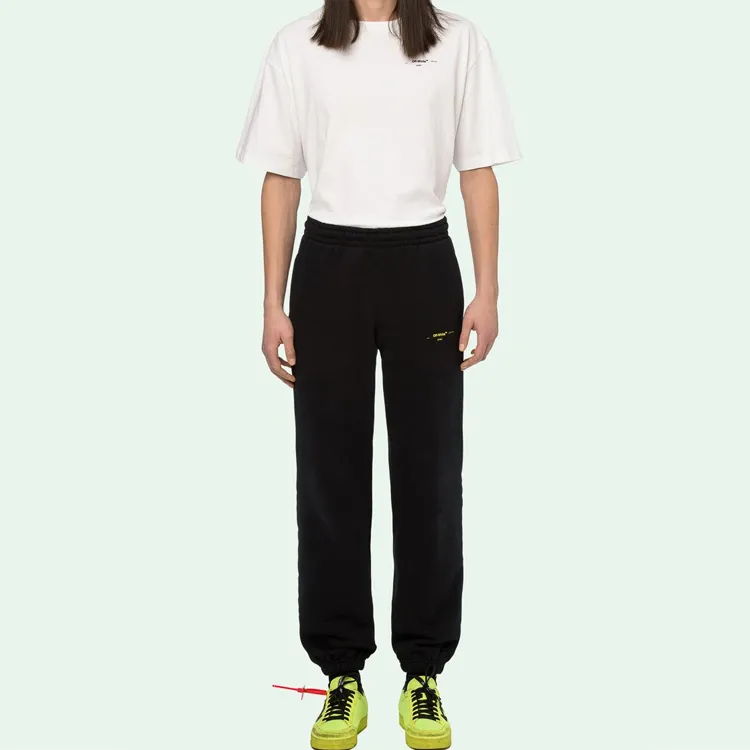 OFF WHITE FW19 Knitted Sports Pants Men's Black-2