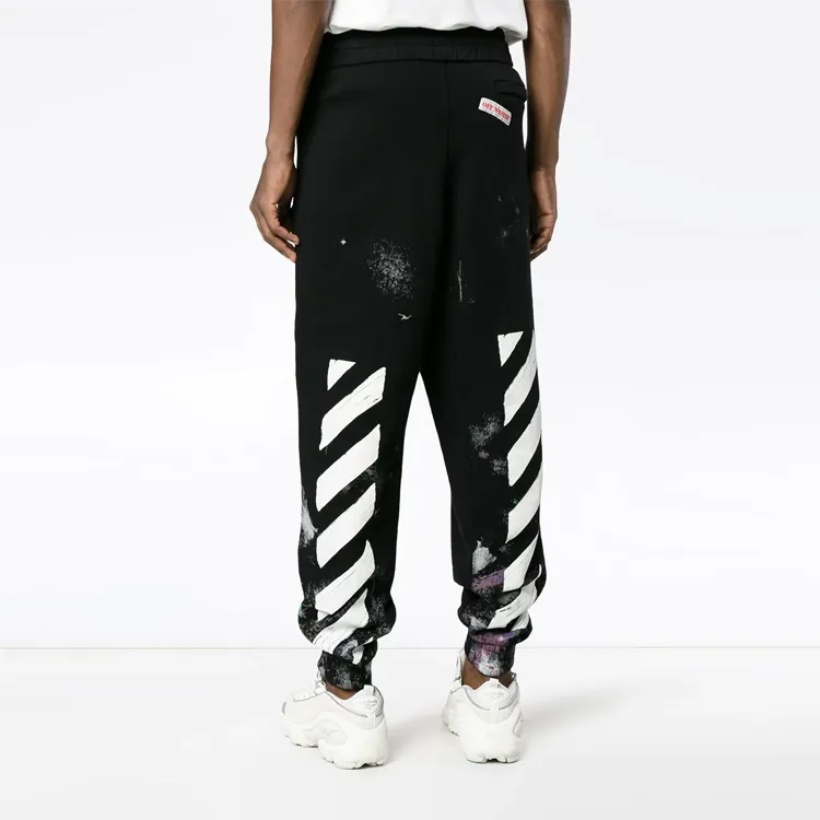 OFF WHITE Knitted Sweatpants Men's Black-3