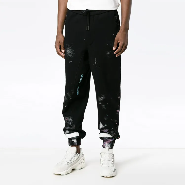 OFF WHITE Knitted Sweatpants Men's Black-2
