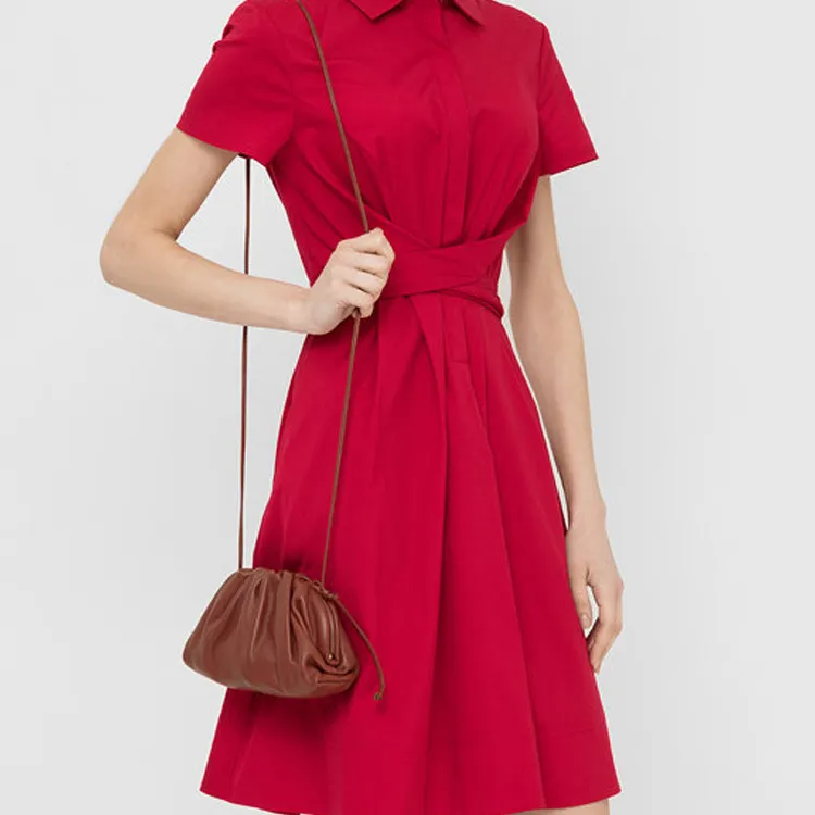 Bottega Veneta POUCH Cloud Bag Calfskin Portable Handheld Shoulder Bag Crossbody Bag Mini Women's Rusty Red-5