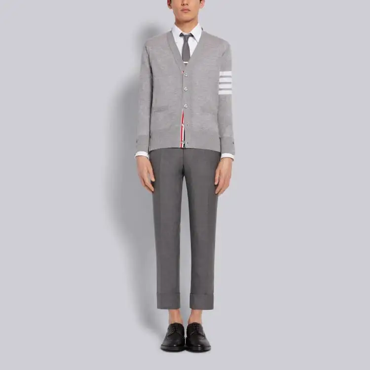 THOM BROWNE 4 Bar Cardigan-2