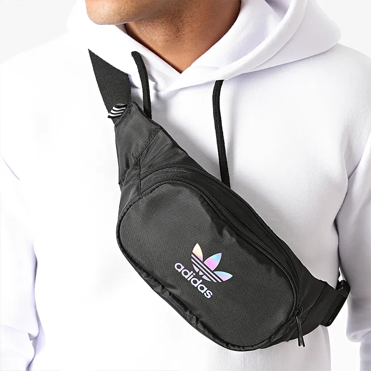 Adidas Originals Polyester Oxford Fanny Pack Regular Unisex Black-3