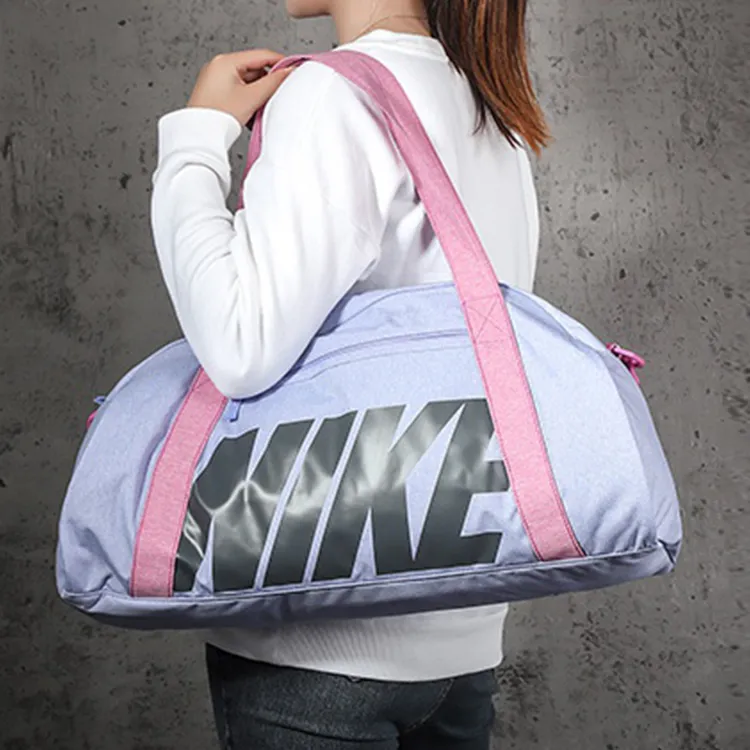 Nike Polyester Gym Bag, Handbag, Travel Bag Regular Unisex Pink Blue-1