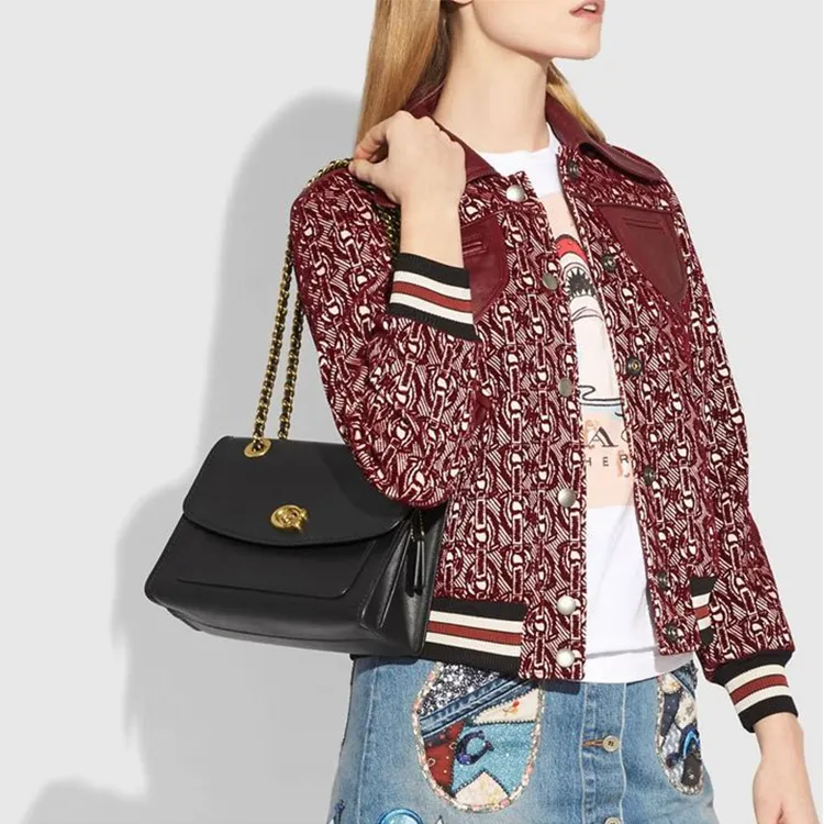 COACH Parker Refined Calfskin Crossbody Bag, Shoulder Bag Women's Black-4