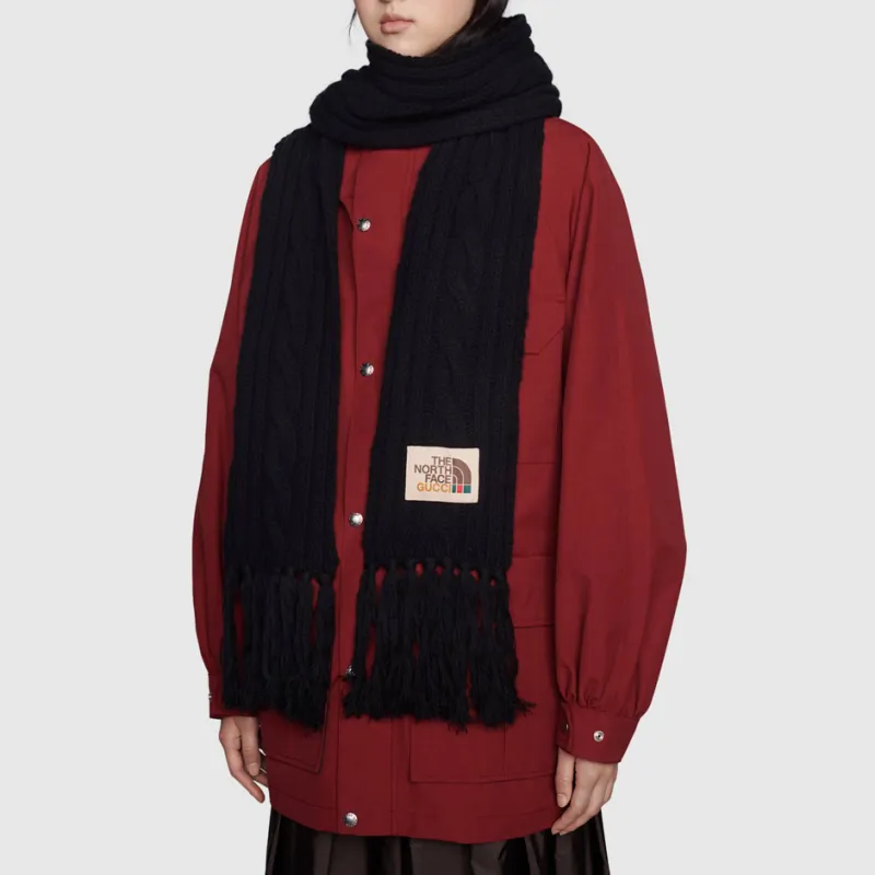 GUCCI Gucci X The North Face Wool Knit Scarves Unisex-2
