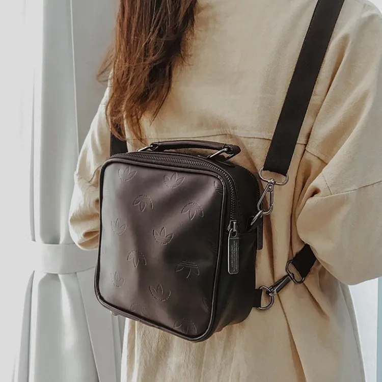 Adidas Originals Polyurethane Square Small Backpack Mini Unisex Pure Black-1