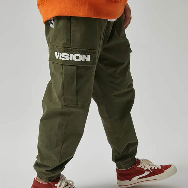 Vision Street Wear Casual Pants Unisex Green-2