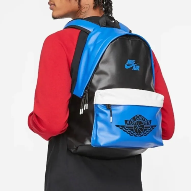 Jordan Polyester Basketball Bag Backpack Large Size Unisex Royal Blue/Black-5