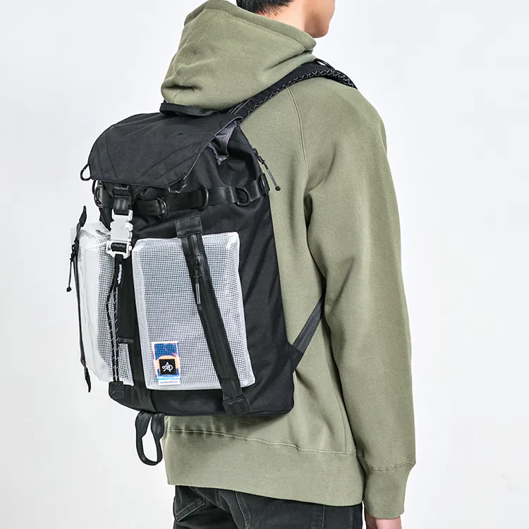 The MAD HATcher Polyester Backpack Regular Unisex Black/Transparent-4