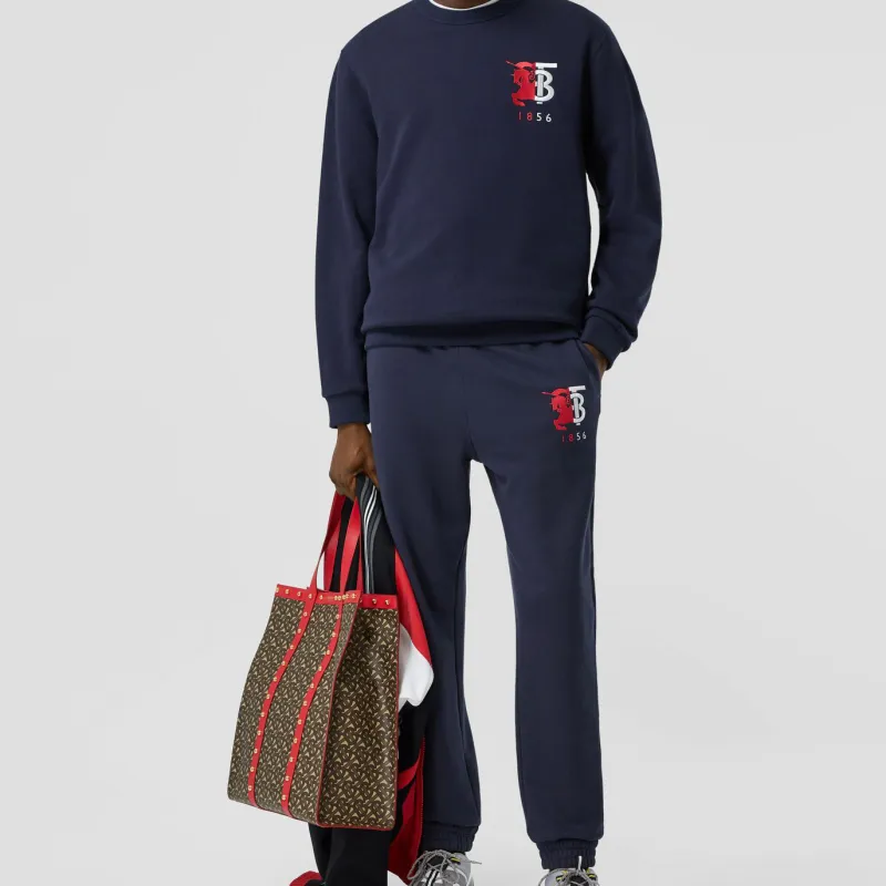 Burberry Canvas Tote Bag Shopping Bag Handbag Unisex Red-5