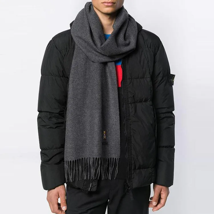 MOSCHINO Knit Scarves Unisex Dark Gray-3