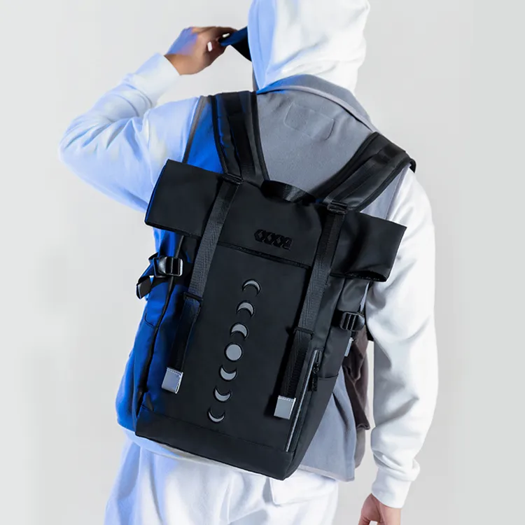 COEXISTENCE Polyester Backpack Tubas Unisex Black-2