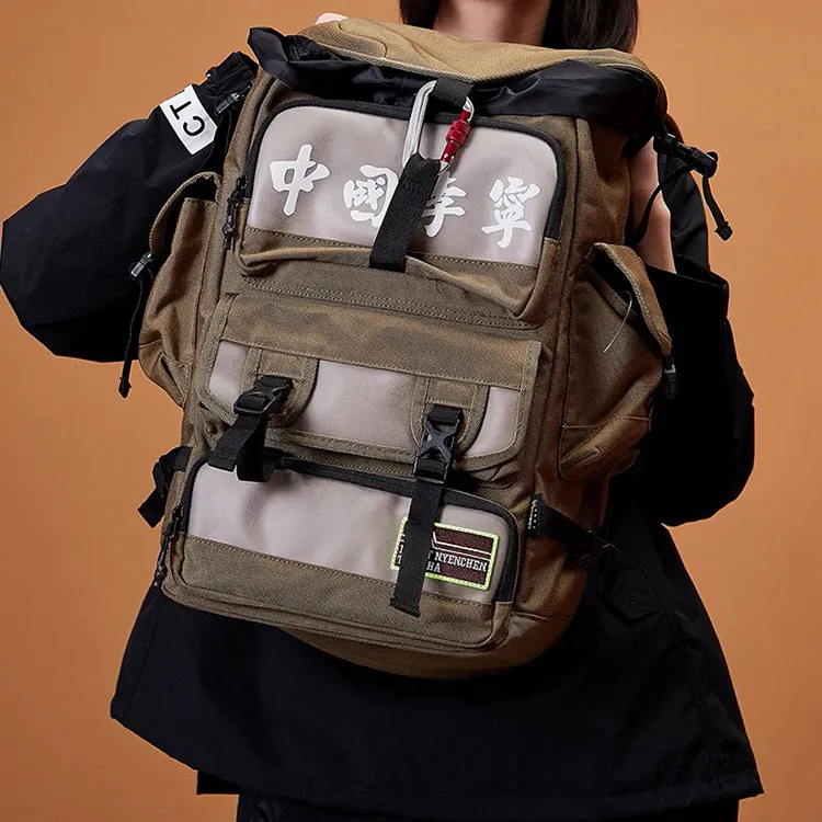 LiNing Polyester Backpack Regular Unisex Army Green-3