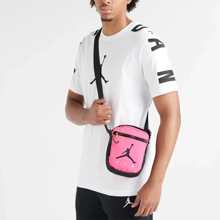 Jordan Polyester Cell Phone Pouch Shoulder Bag Crossbody Bag Regular Unisex Rose Red-1