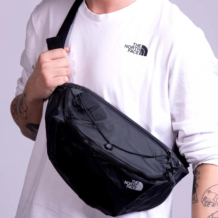 THE NORTH FACE Nylon Fabric Fanny Pack Large Size Unisex Pure Black-3