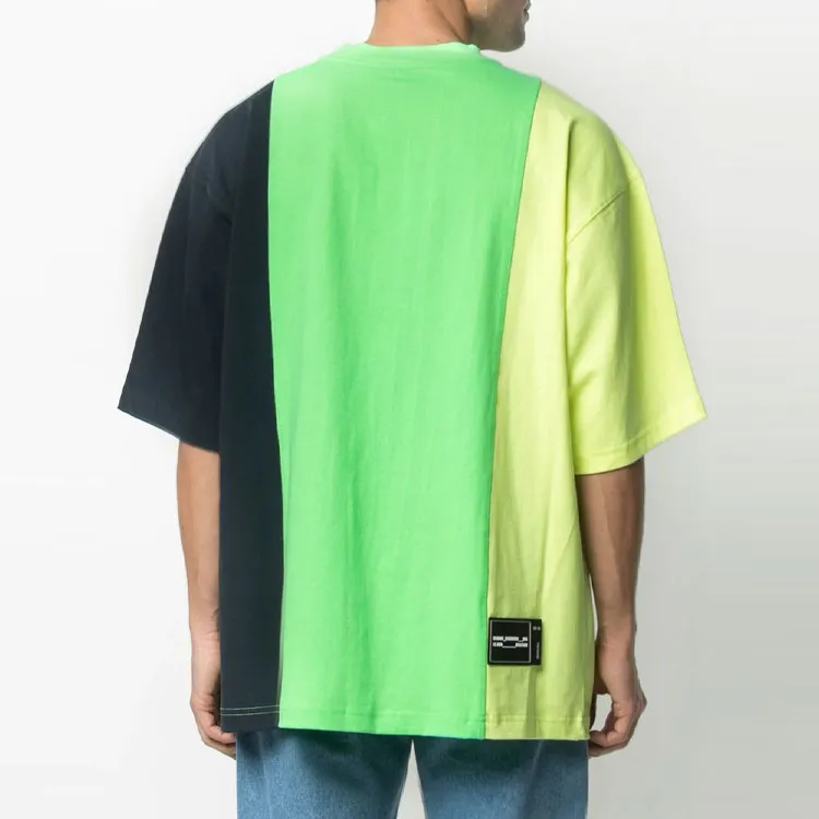 WE11DONE T Shirts Unisex Yellow Green Black-2
