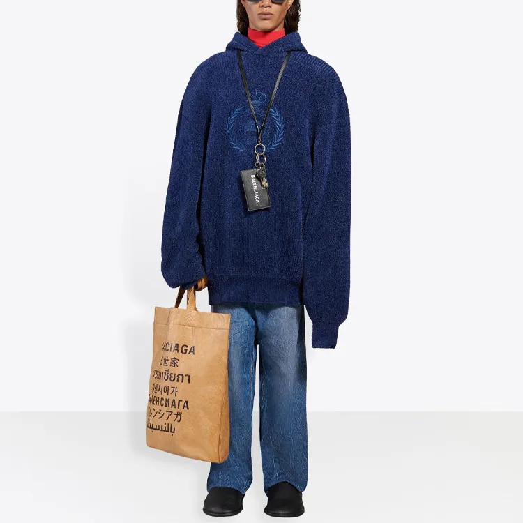 Balenciaga Embroidered Bb Logo Fleece Hoodie-2