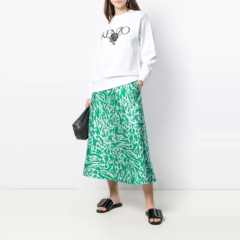 KENZO Letter Logo Sweatshirts Women's White-3