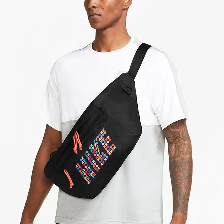 Nike Polyester One Shoulder Crossbody Bag Sling Bag Fanny Pack Regular Unisex Black-3