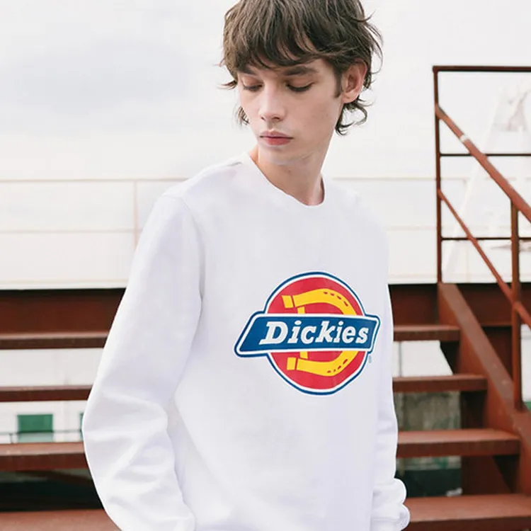 Dickies Crew Neck Regular Sweatshirt Winter Men's White-3