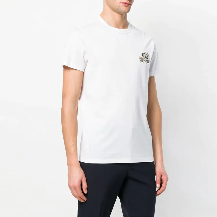 Moncler Logo patch Cotton jersey T shirt-2