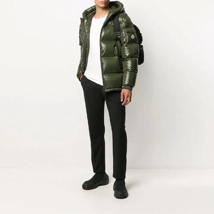 Moncler Ecrins Series Down Jackets Men Olive Green-3