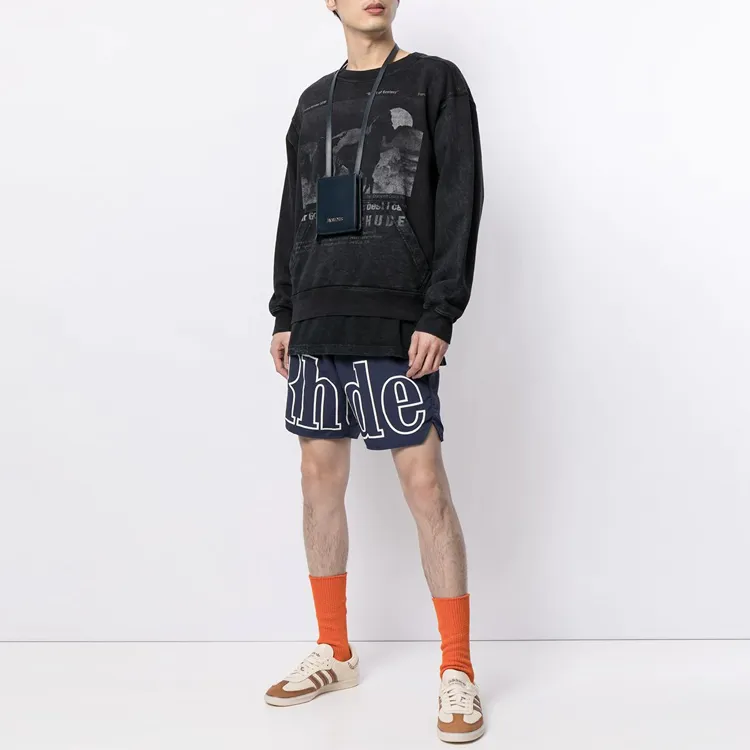 RHUDE Casual Shorts Men Blue-2